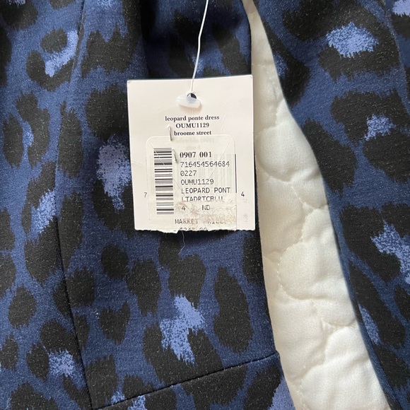 Kate Spade Blue Leopard Ponte Dress - Picture 5 of 6